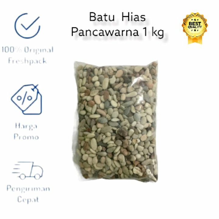 BATU ALAM PANCA WARNA 1 KG BATU HIAS DEKORASI KOLAM AQUARIUM PANCAWARNA 1KG