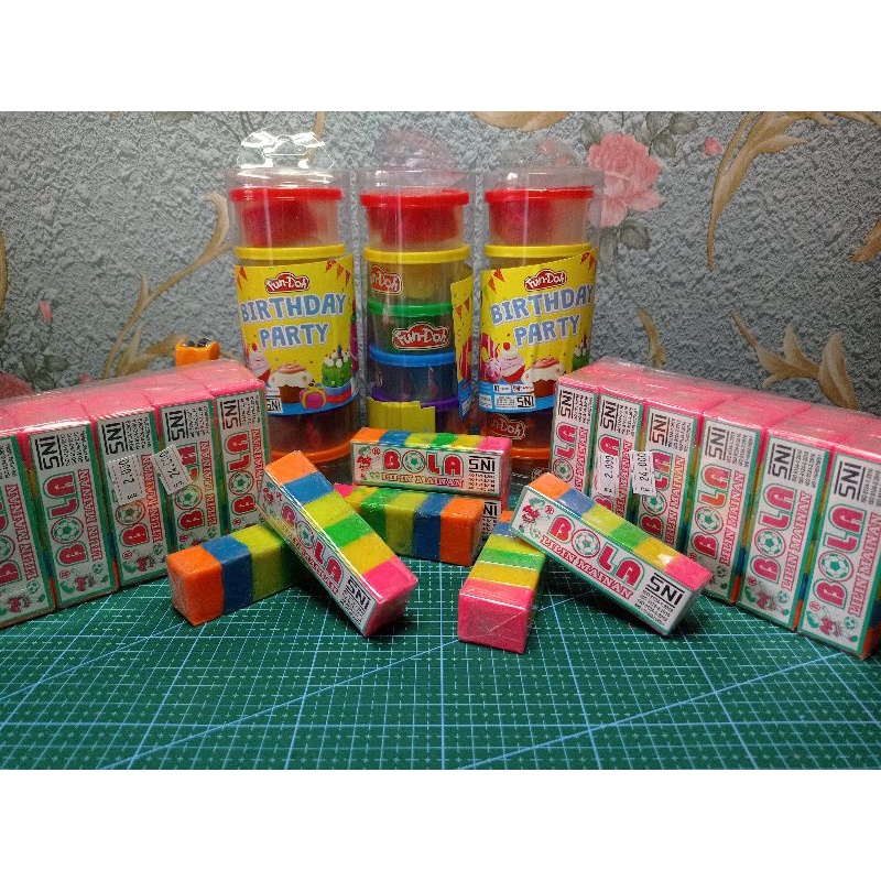 mainan anak lilin mainan plastisin malam mainan edukasi