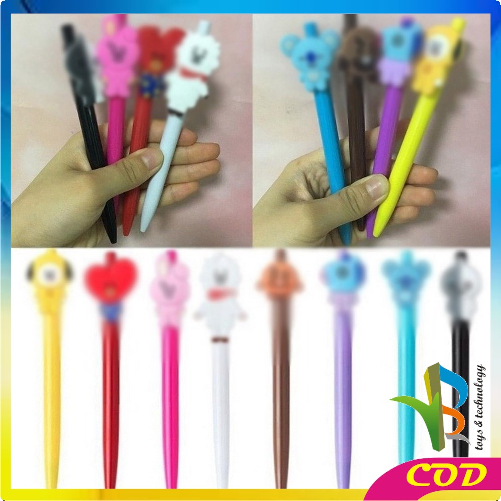 RB-A11 Pena Gel Pen Bangtanboy Pulpen Mekanik Karakter Alat Tulis Stationary