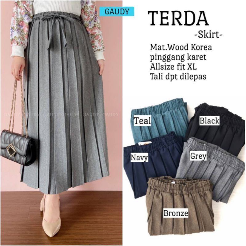 TERDA OFFICE SKIRT PLISKET JUMBO DAN STANDAR SEMIWOLL PREMIUM BISA COD