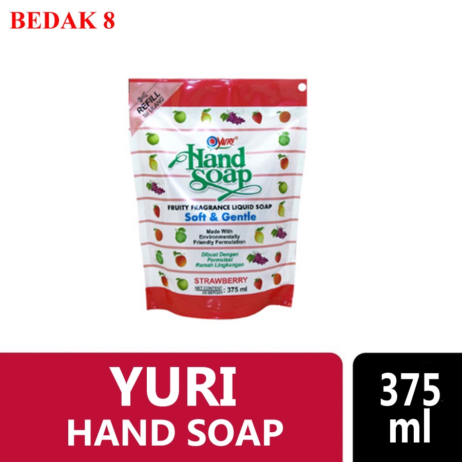 Yuri Hand Soap 375 ml Refill/ Sabun Cuci Tangan Yuri Pouch 375 ml