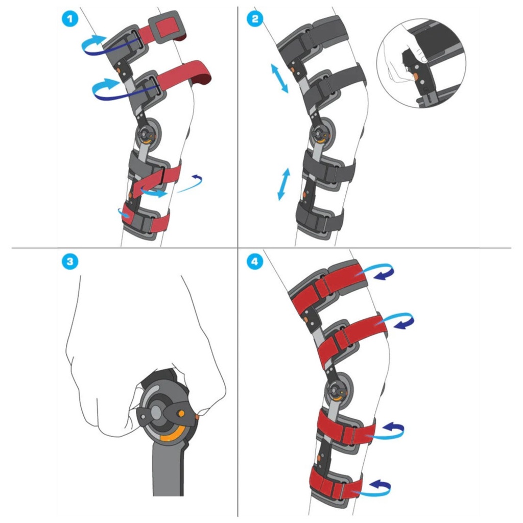 Variteks 858 Hinged Stabilizing Knee Brace - Alat Rehabilitas Paska Operasi Ligamen