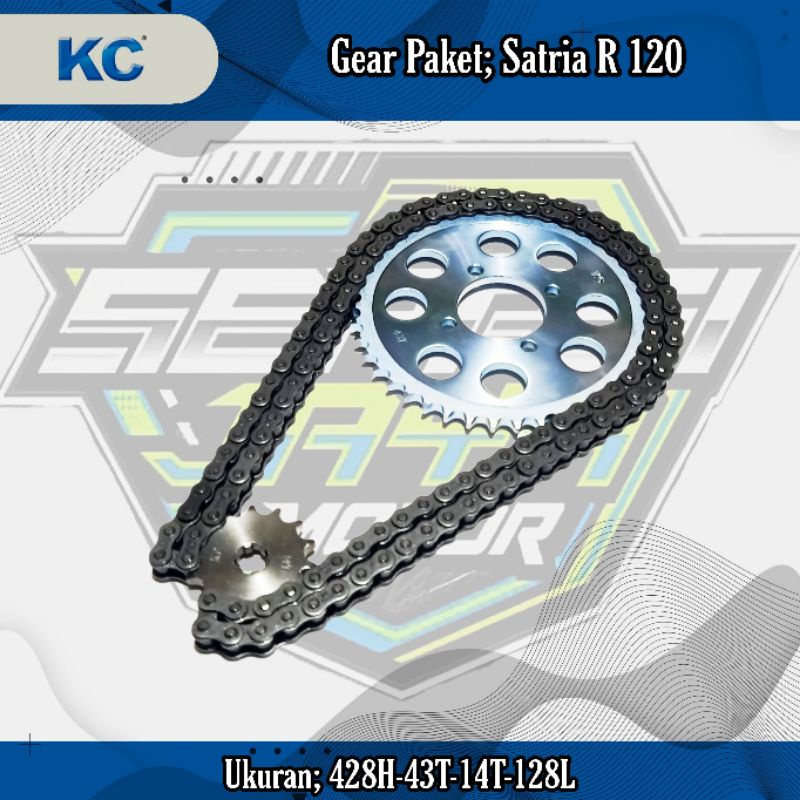 KC GEAR PAKET SATRIA 120R / SATRIA120 R (428H-43T-14T-128L)