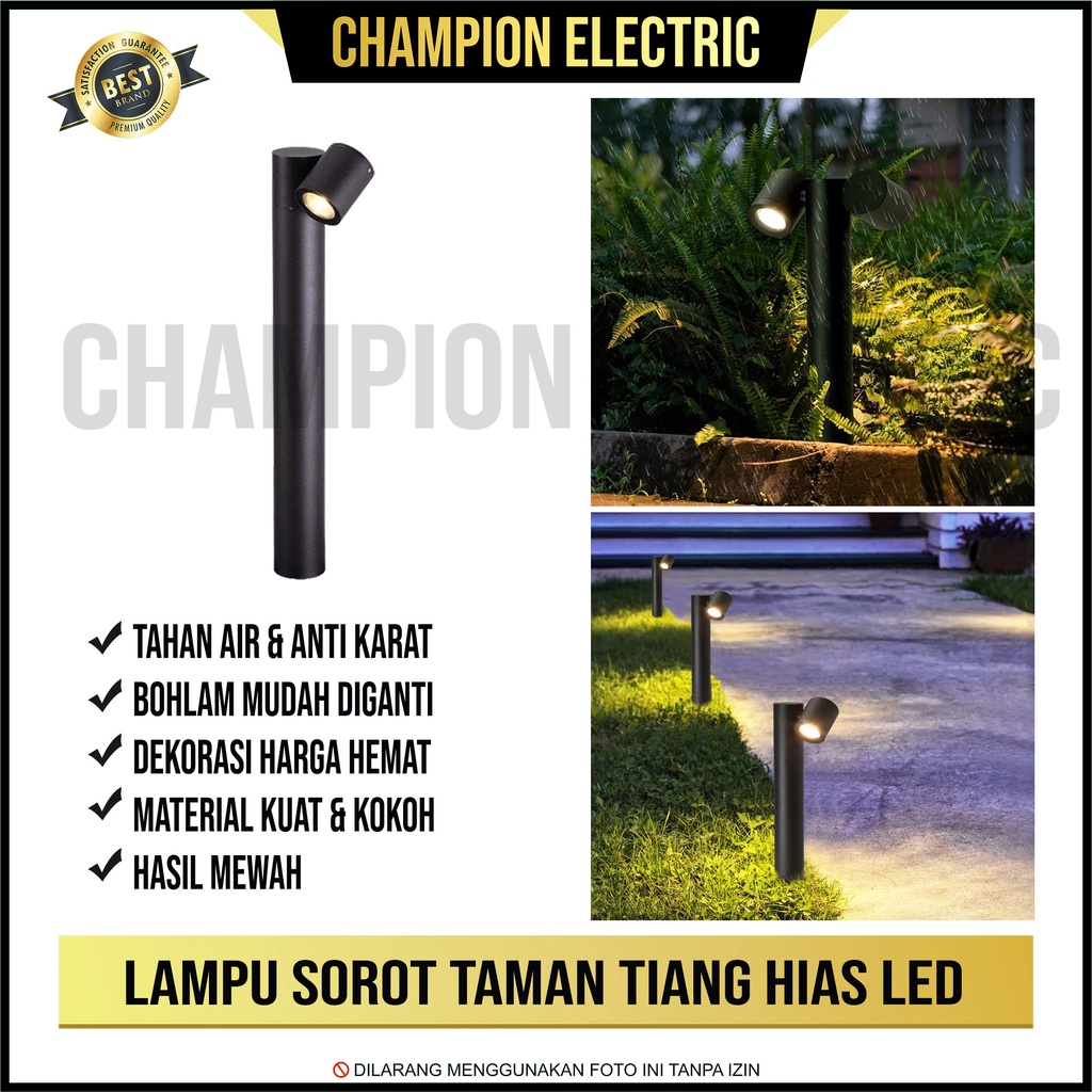 Lampu tiang minimalis sorot teras led spotlight taman rumah pagar hias