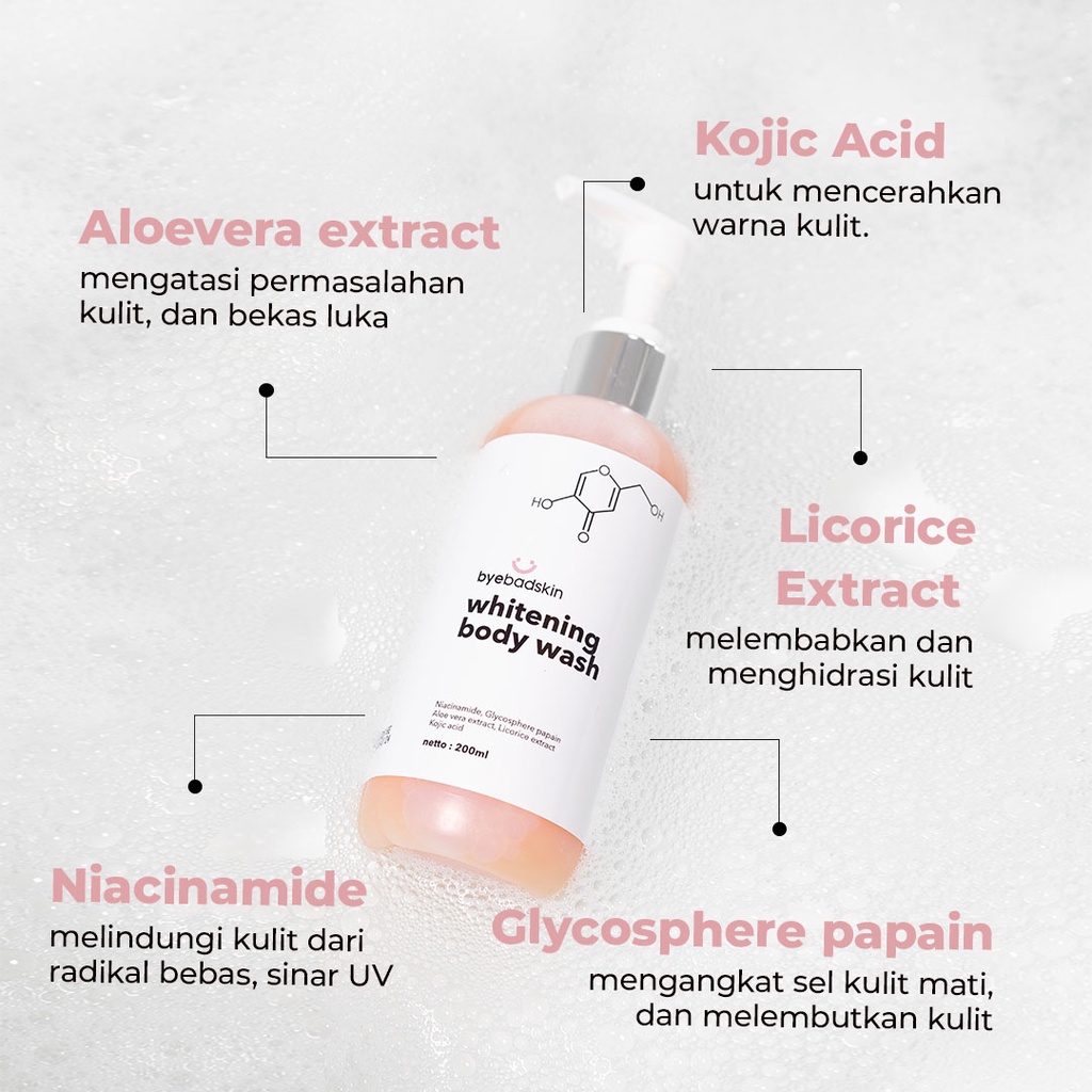 Byebadskin Brightening Body Wash - Sabun Pemutih Badan