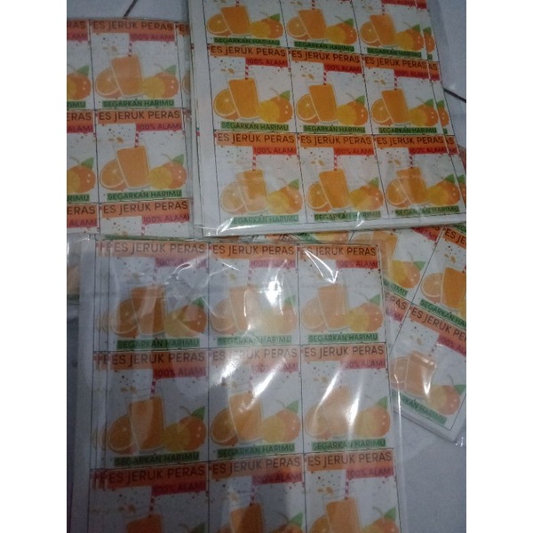 

Stiker Label es jeruk peras 108 biji