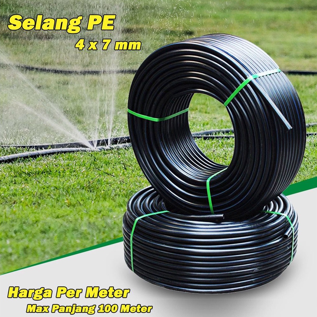 SELANG HIDROPONIK HITAM PERMETER 11MM / SELANG IRIGASI HITAM FERIGASI PERMETER 11MM