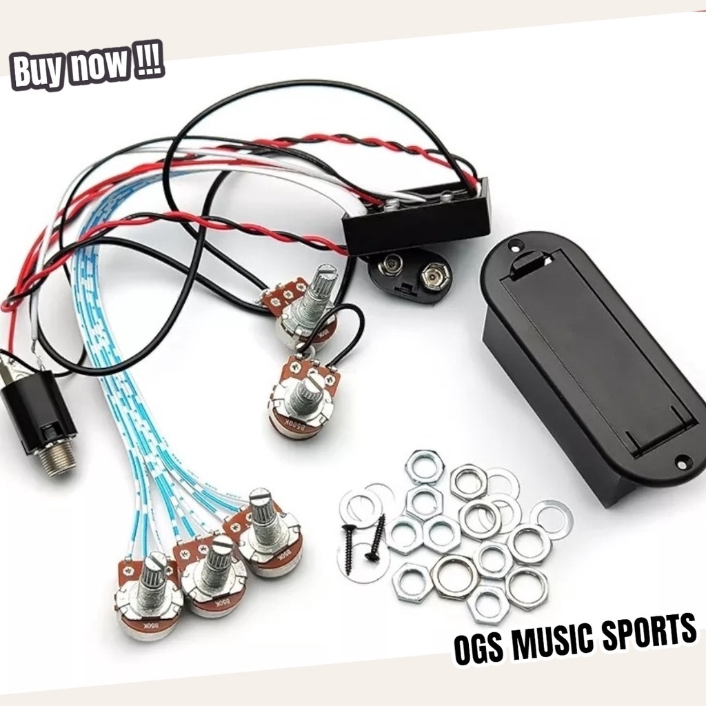 Preamp Equilizer Pickup Bass Aktif 3 Band