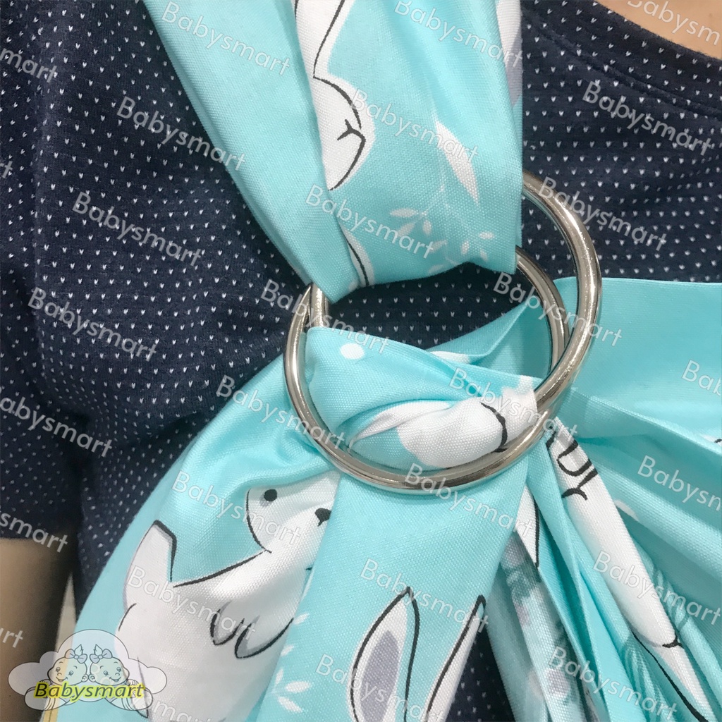 Babysmart - Gendongan Bayi RING SLING Jarik Modern Selendang Multifungsi Gendongan Samping/Depan Motif Karakter Size 75x240 cm