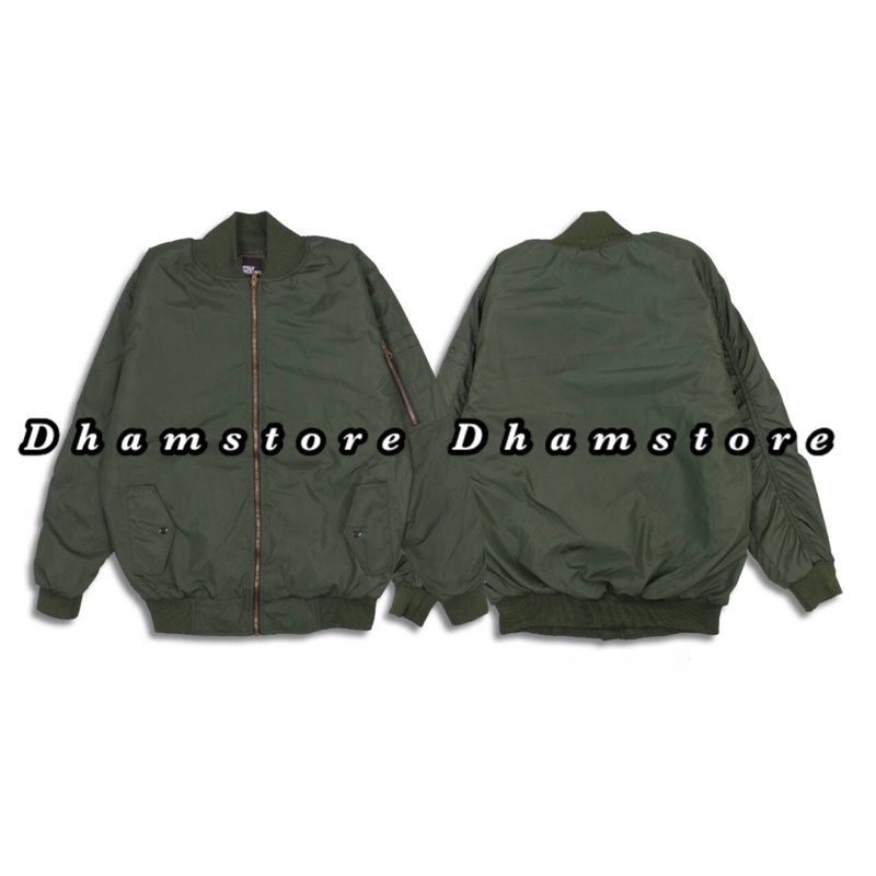 WOLV Jaket Bomber Polos Premium Jaket Parasut Jaket Outdoor Hijau