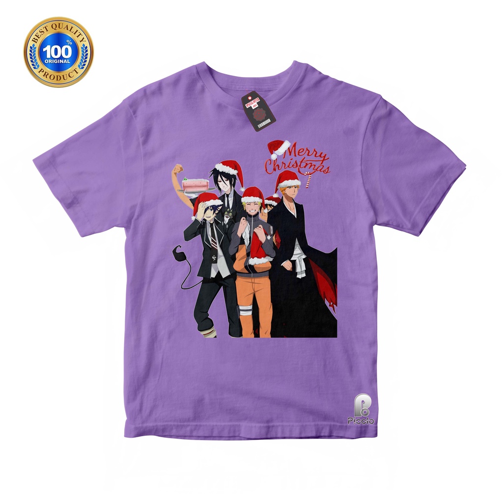 BAJU ANAK KAOS ATASAN ANAK SPESIAL NATAL MERRY CHRISTMAS NARUTO UNISEX Bahan COTTUN