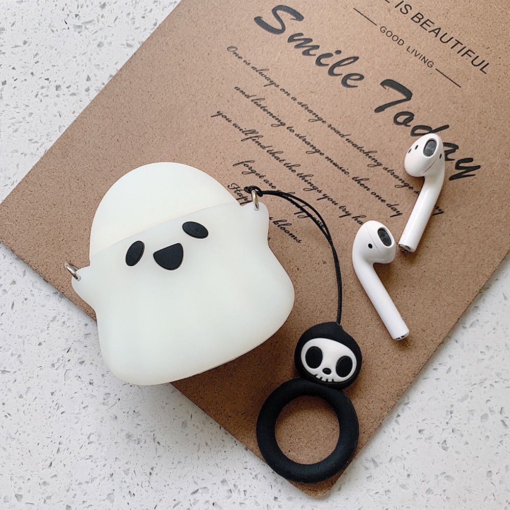 Casing Kerangka Mimpi Buruk Hantu Mengerikan Kompatibel Untuk Airpods1 2 3rd Case Kompatibel Untuk AirPods Pro 2case Earphone Case Cover Pelindung