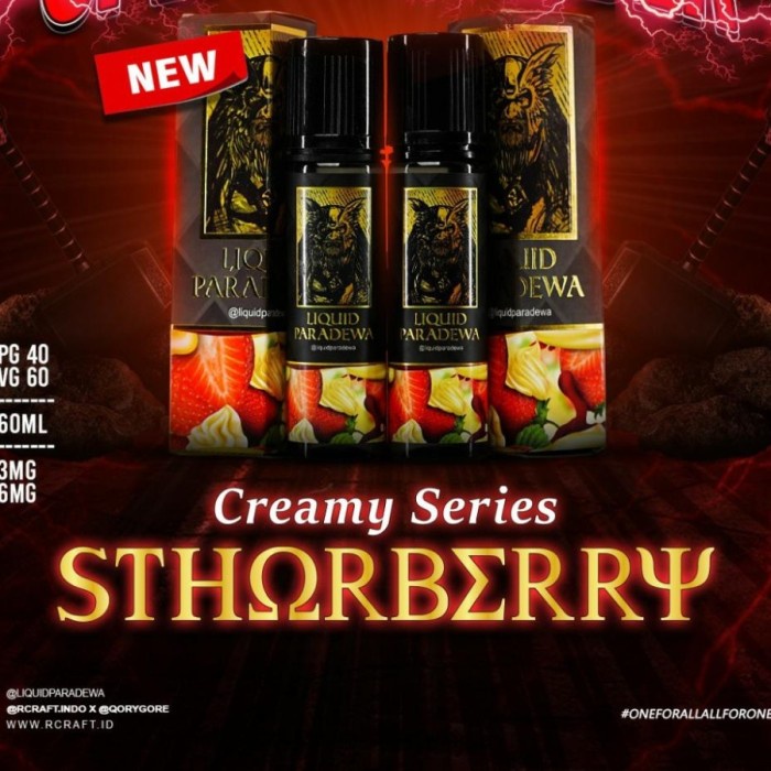 Liquid Paradewa Creamy Series Sthorberry 60ML Authentic By Rcraft X Qorygore