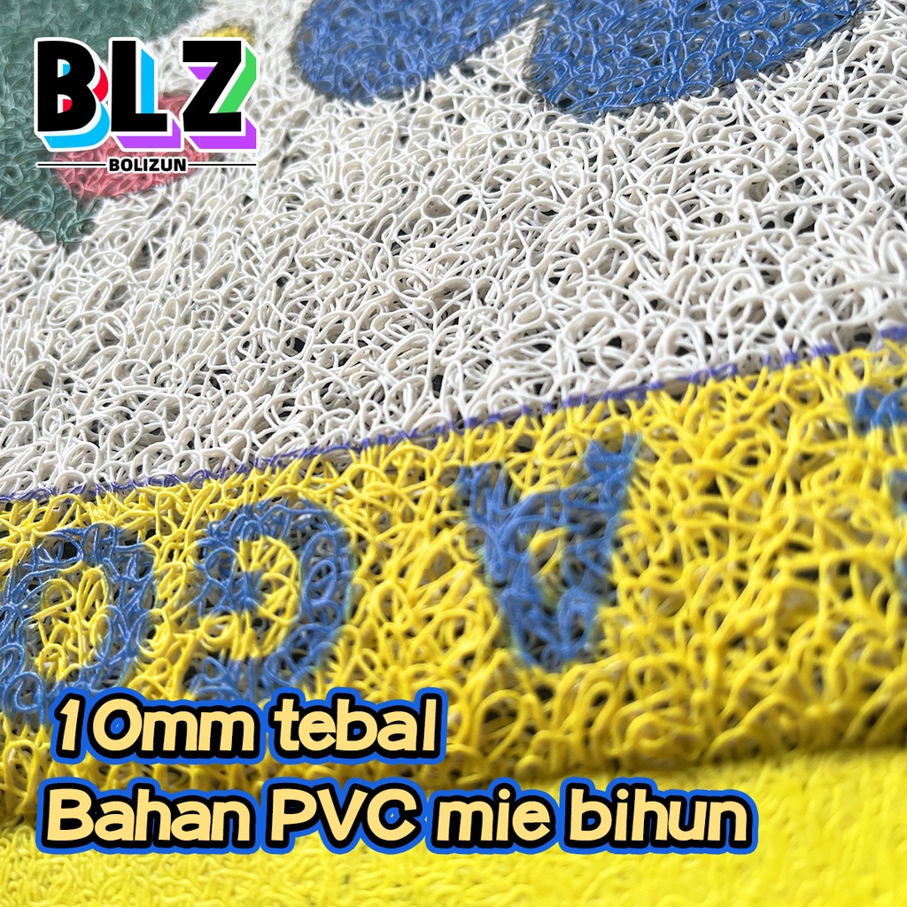 Bolizun Keset mie bihun  Anti Slip Printed Desain Permadani 40x60cm /keset pvc depan pintu rumah