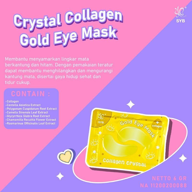 ✿ELYSABETHME✿ Syb eyemask gold untuk under eye atau bawah mata masker emas mata panda