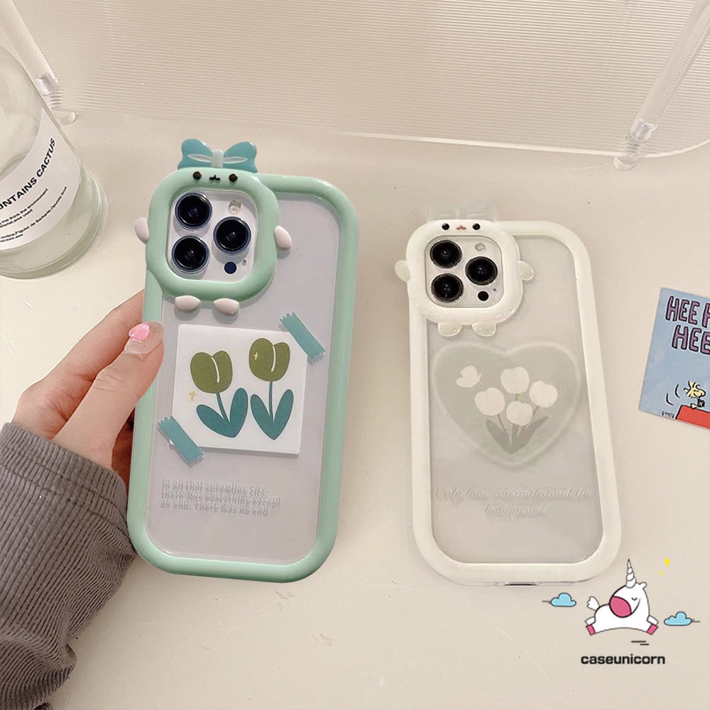 Soft Case Desain Bunga Tulip 3D Untuk OPPO A54 A96 A17 A16 A17K A12 A74 A57 A55 A16K A77s A77 A31 A53 A15 A76 A3s A5s A5 A9 A7 A16E A9 A7 A16E A77s 72 A9Z 52 Case Pelindung Earphone Bluetooth Airpod