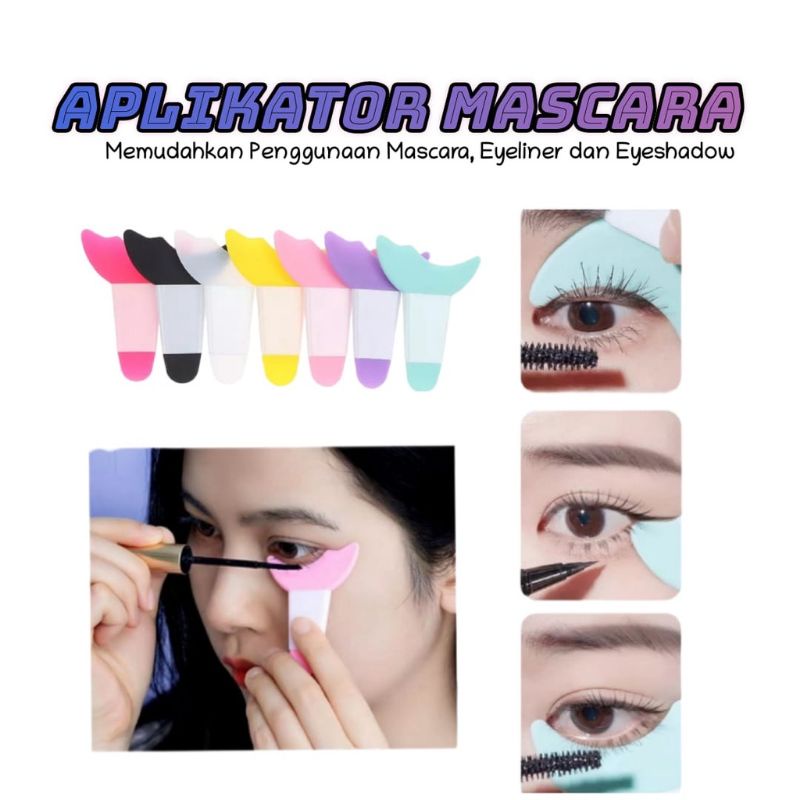 ALAT BANTU APLIKATOR MASCARA EYELINER EYESHADOW 3 IN 1 BAHAN SILIKON