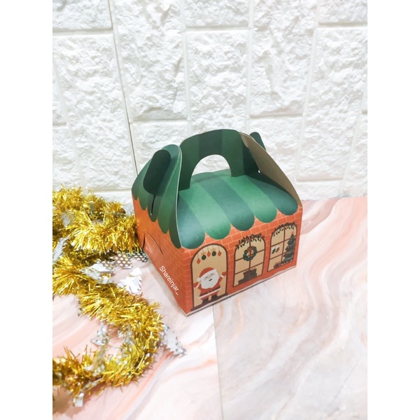 

Gable Box Merry Christmas Packaging Hampers Kue Cookies Natal 1 Toples 500g