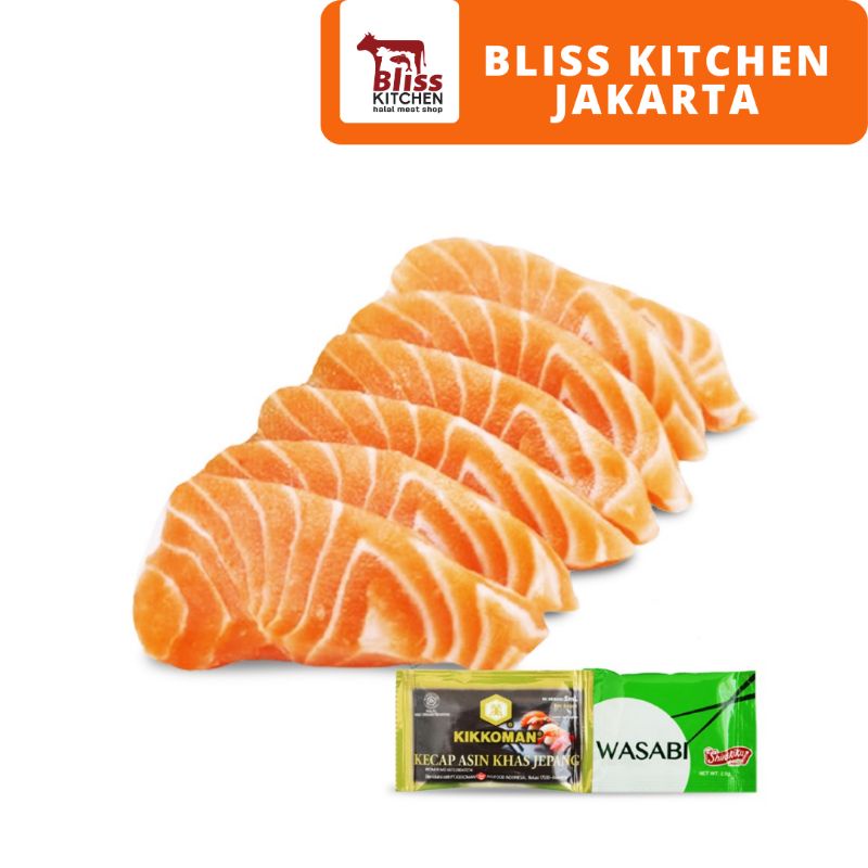 

Fresh Norwegian Salmon Sashimi Small Pack / Sashimi Salmon Norway 100g