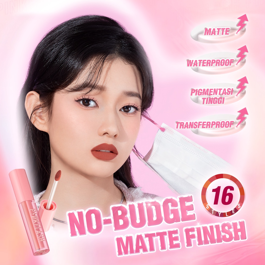 PINKFLASH More&amp;More Liquid Matte Lipstick Transferproof Max Non-stick Cup Mask-proof Zero Wear High Pigment Moisture Waterproof Lip Tint