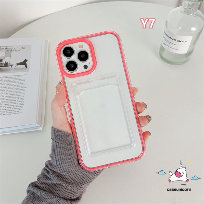 3in1 Casing Soft Case + Dompet Kartu Untuk iPhone 6 6S 7 8 Plus 11 12 13 14 Pro MAX XR X XS MAX SE 2020