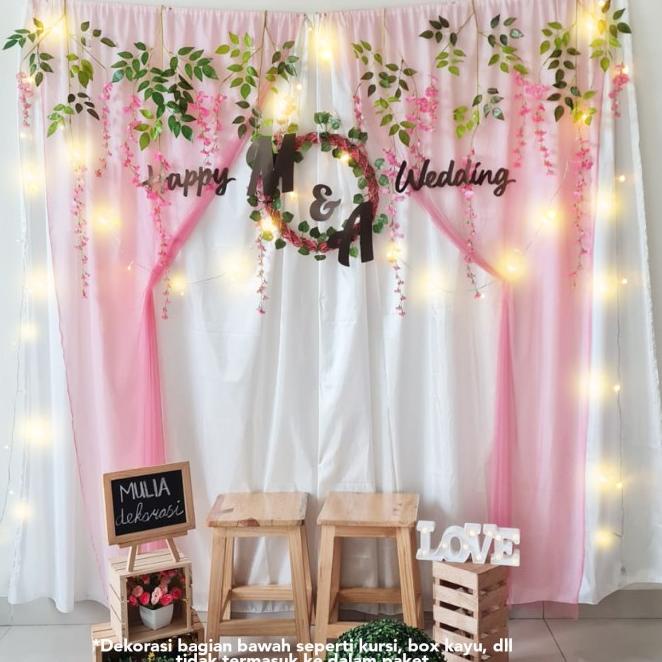 Dekorasi Backdrop Lamaran Nikahan Aqiqah Background Backdrop Paket T