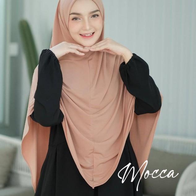 Hijab Jilbab Khimar Syari Jumbo Nadine Jersey Premium - Putih