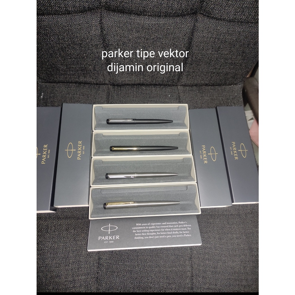

Parker vektor vector ballpoint hitam / silver klip emas atau silver original