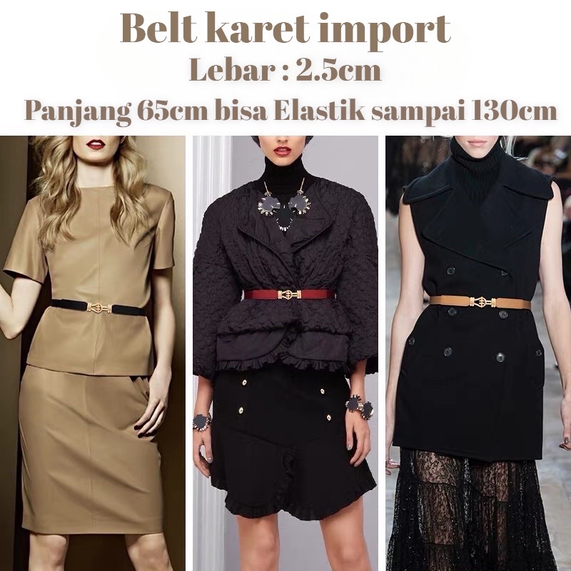 UP [SMARTGIRL] READYSTOCK TERMURAH KARET BELT / IKAT PINGGANG WANITA IMPORT 01160-01166