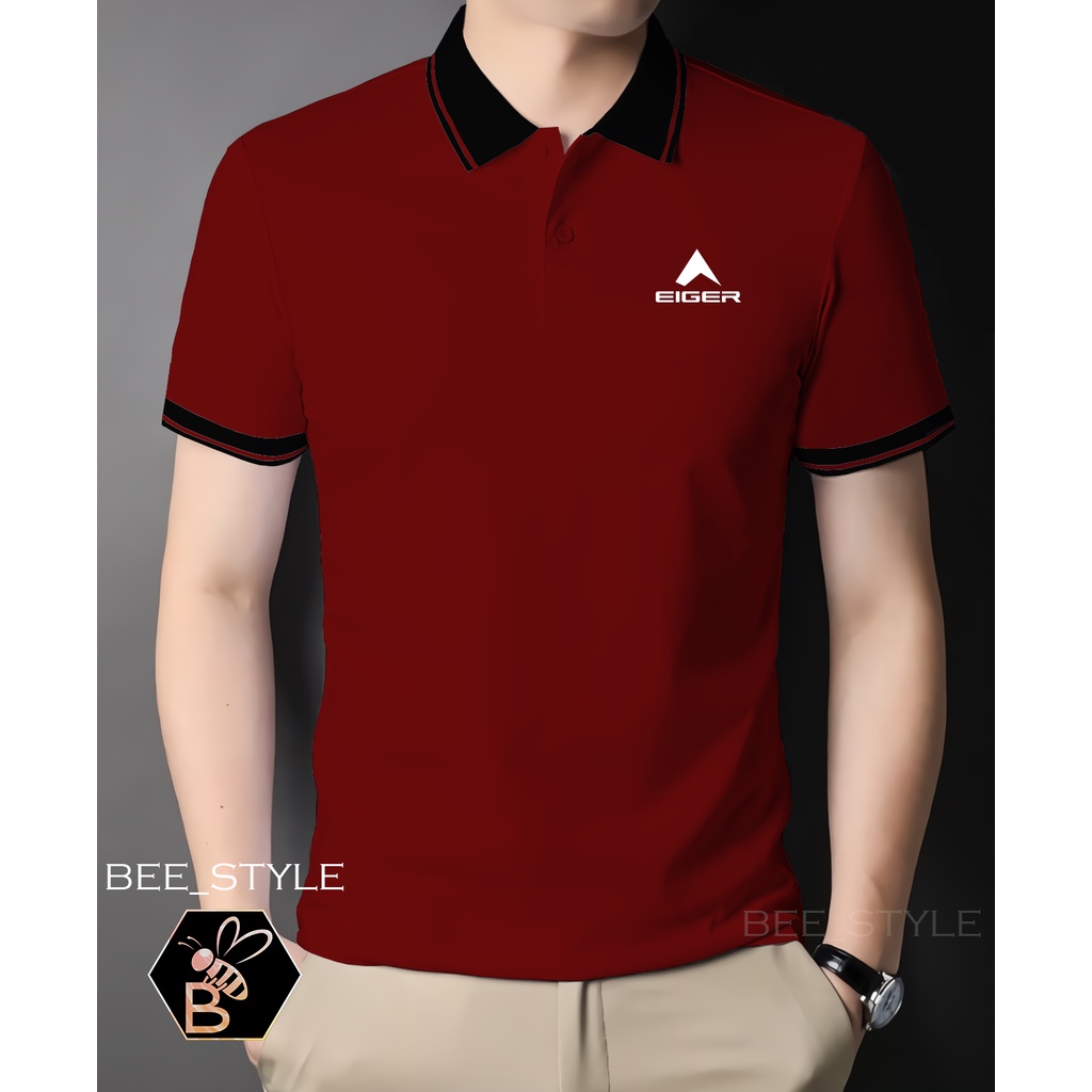 Kaos Kerah Kombi Logo Reigi / Kaos Pria Logo Reigi / Polo Shirt Kerah Kombi