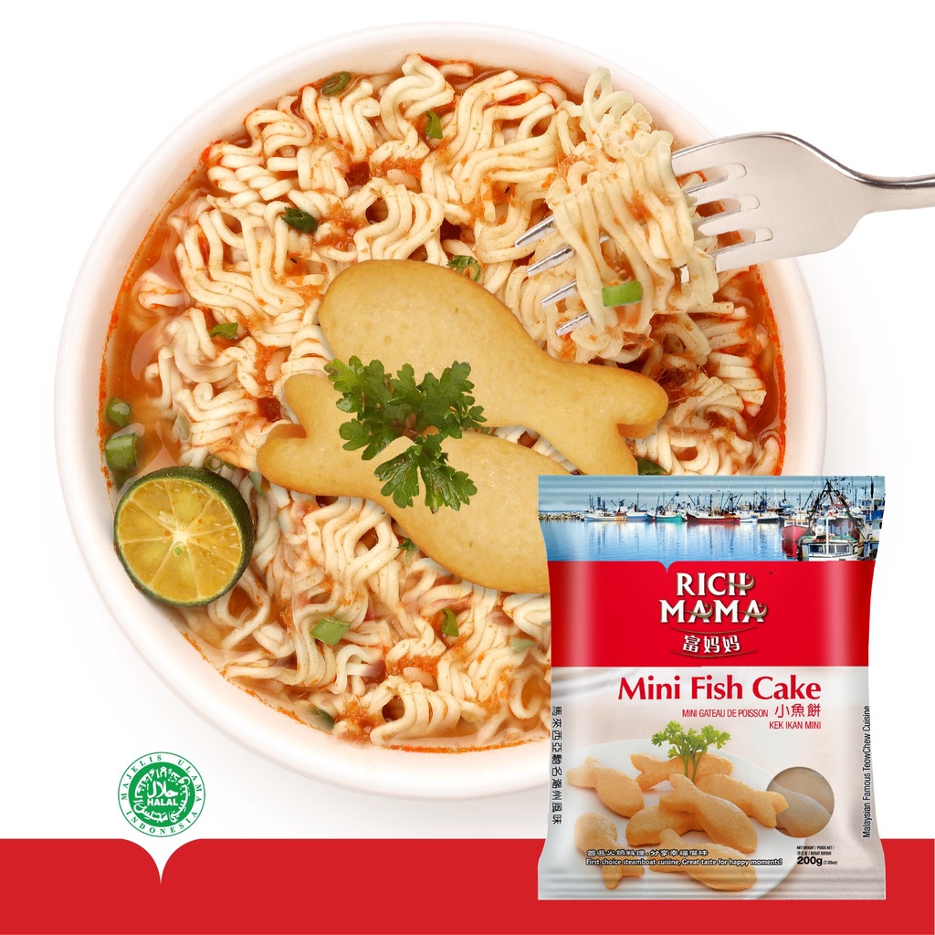 Makanan Frozen Steamboat Rich Mama Mini Fish Cake 200 gr/Kue Ikan Kek Ikan Mini
