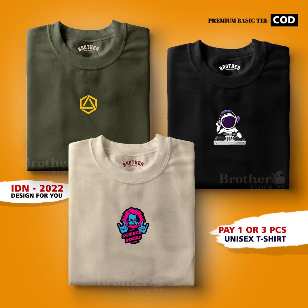 BUY 1 OR 3 PCS ( PROMO COD ) BROTHER STORE / Kaos Distro100% Catoon Combed 24s Tebal /Articel DJ