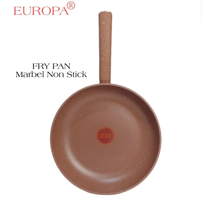 Fry Pan Marble Red Dot 180 Anti Lengket Europa Kuali Pengorengan 20 Cm