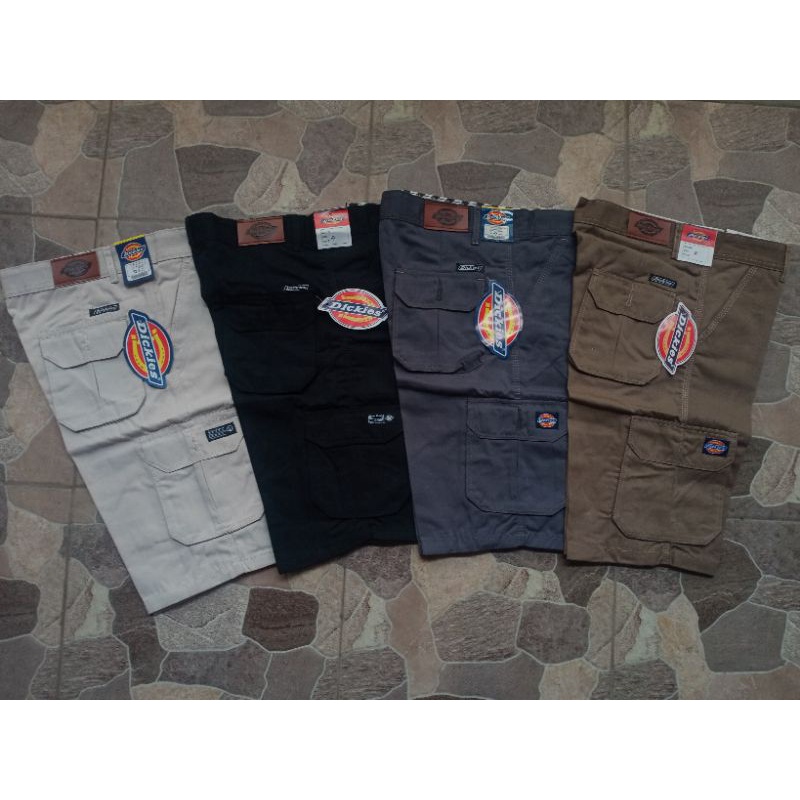 Celana Cargo Pendek Pria Cream Dickies Premium