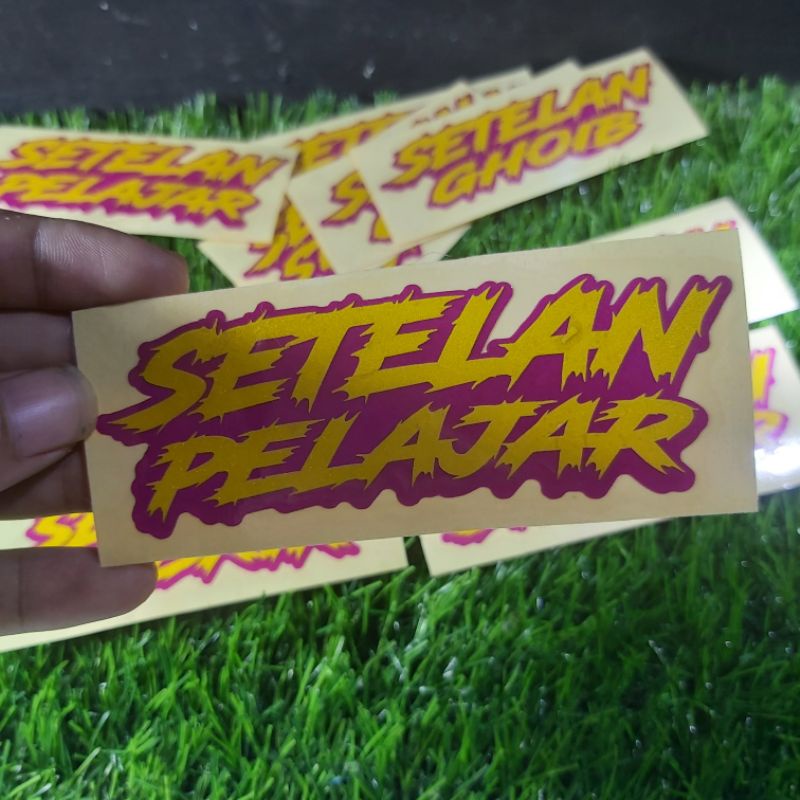 Sticker setelan pelajar Stelan standar Cuting stiker viral bahan timbul reflektive 1pcs