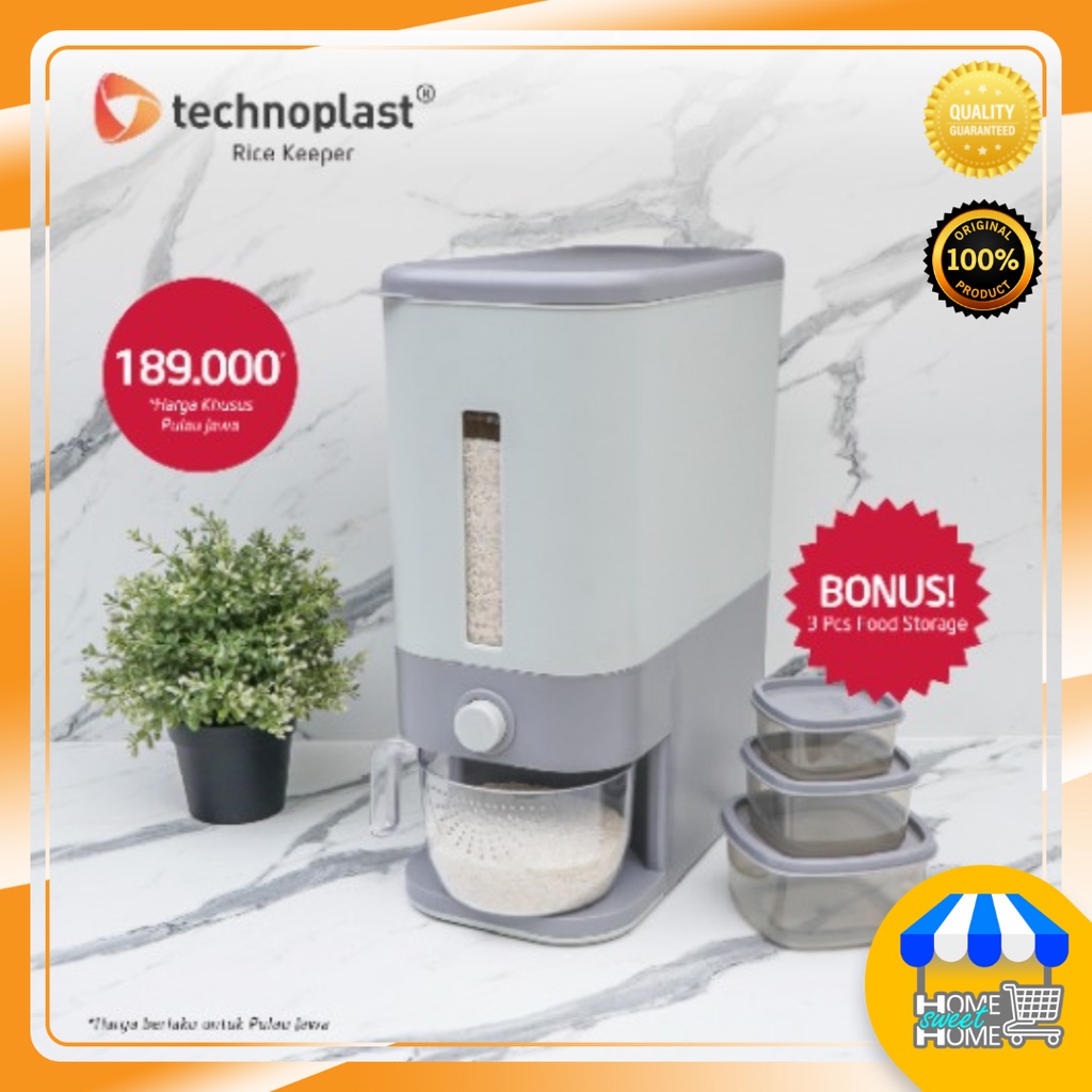 Technoplast Rice Keeper - Tempat Penyimpanan Beras - Container Beras - Rice Keeper - Rice Storage