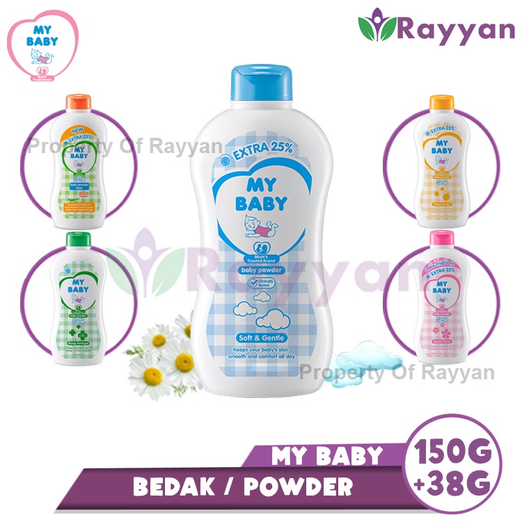 MY BABY Powder  [150g + 38g] - Bedak Bayi My Baby Aroma Buah Segar| Harum dan Wangi