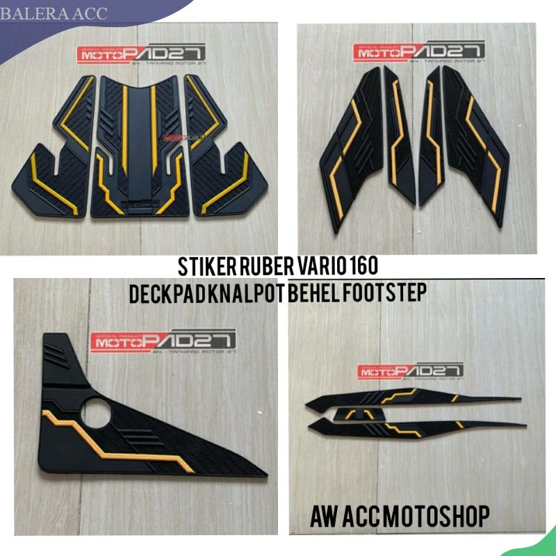 Paket stiker Vario 160 Bahan karet Rubber 4 item