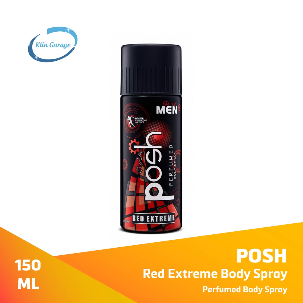 Posh Men Body Spray Red Extreme 150ml - Deodorant Parfum Badan Pria