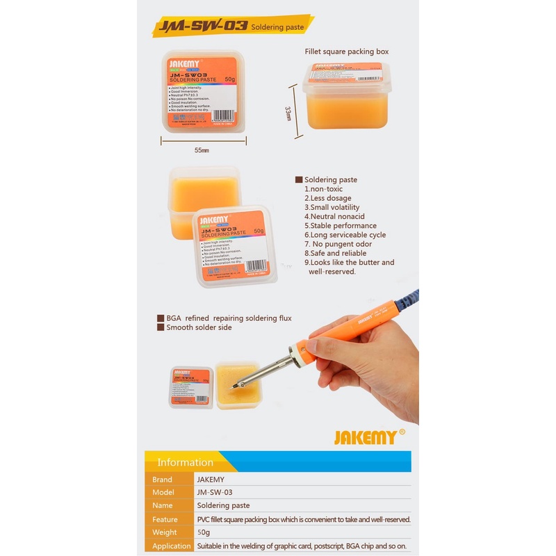 Jakemy JM-SW03 Flux Soldering Paste