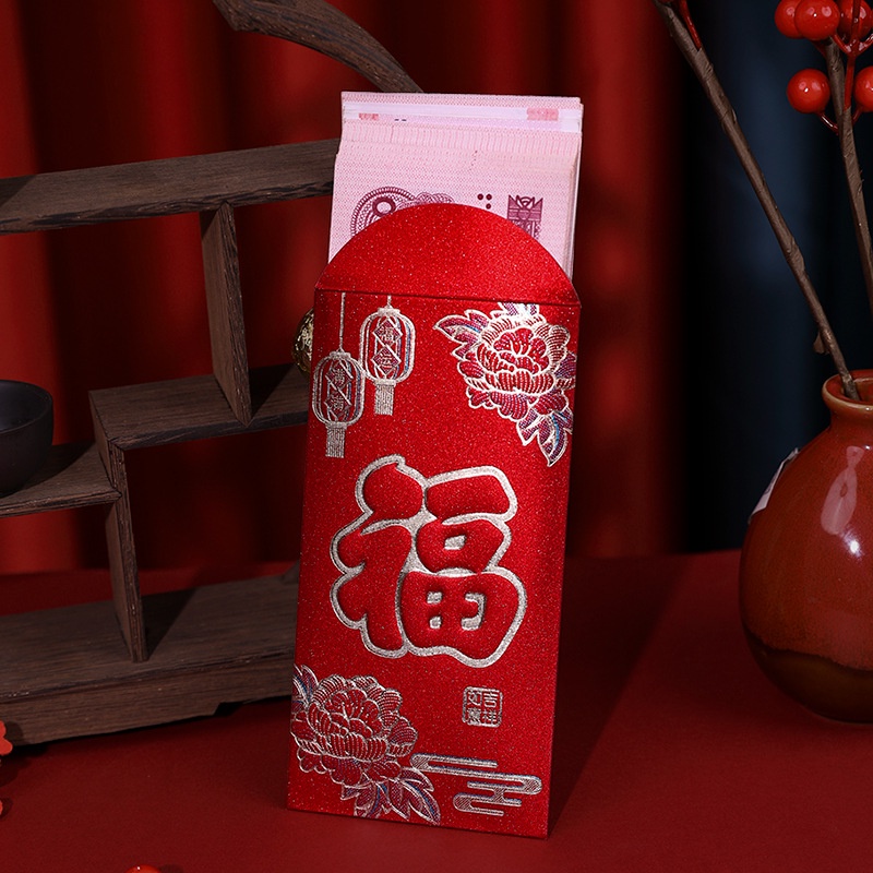 (6LBR)KERTAS ANGPAO GLITER PANJANG WEDDING/pernikahan/SHANGJIT bahan tebal