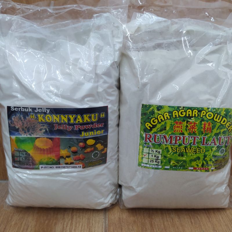 

Jelly Konnyaku 1kg/ Jelly los/ agar los/ agar powder 1kg/ agar rumput laut