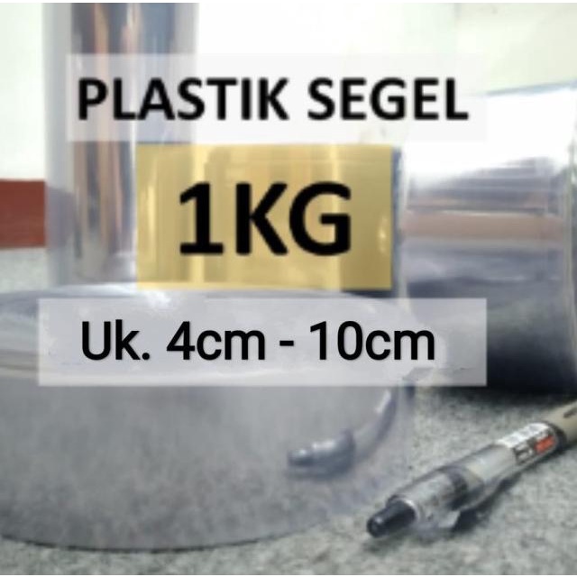 

Plastik Segel 1KG - (uk 4cm-10cm) Plastik Shrink / Plastik Menciut - Crystal, 4cm