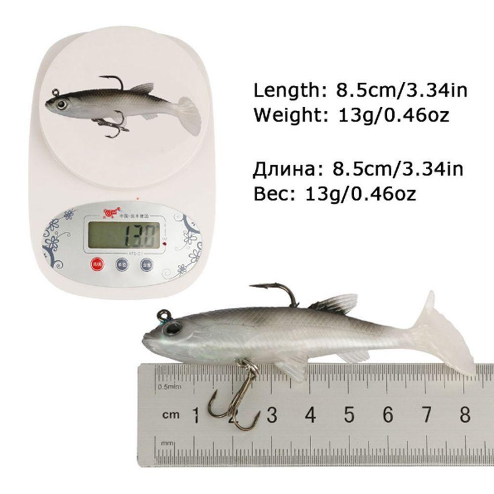 Top 5pcs Umpan Pancing 5pcs 8.5cm 13g Kait Duri Cacing Buatan Ikan Kecil