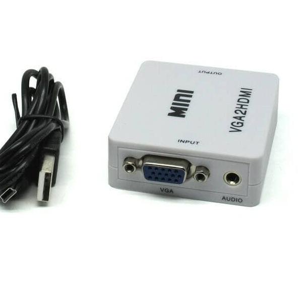 CONVERTER VGA KE HDMI KABEL LAPTOP TO TV FULL HD KONVERTER CABLE