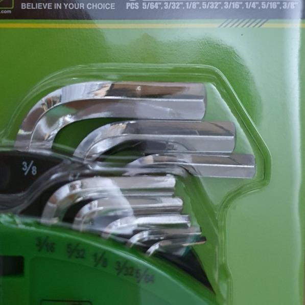 KUNCI L (inch) TEKIRO SQUARE PANJANG / HEX KEY SET LONG TEKIRO ASLI