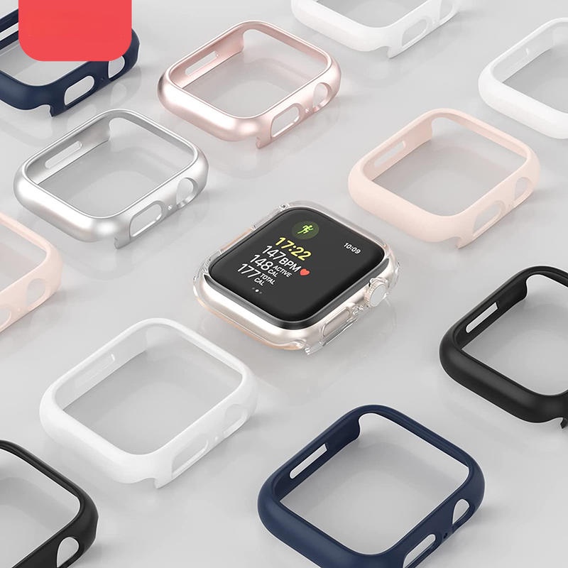 Frame Bumper Pelindung Apple Watch Seri 8 7 6 5 4 3 2 1 SE SE2 Bahan PC Matte Ukuran 45mm 41mm 42mm 40mm 38mm