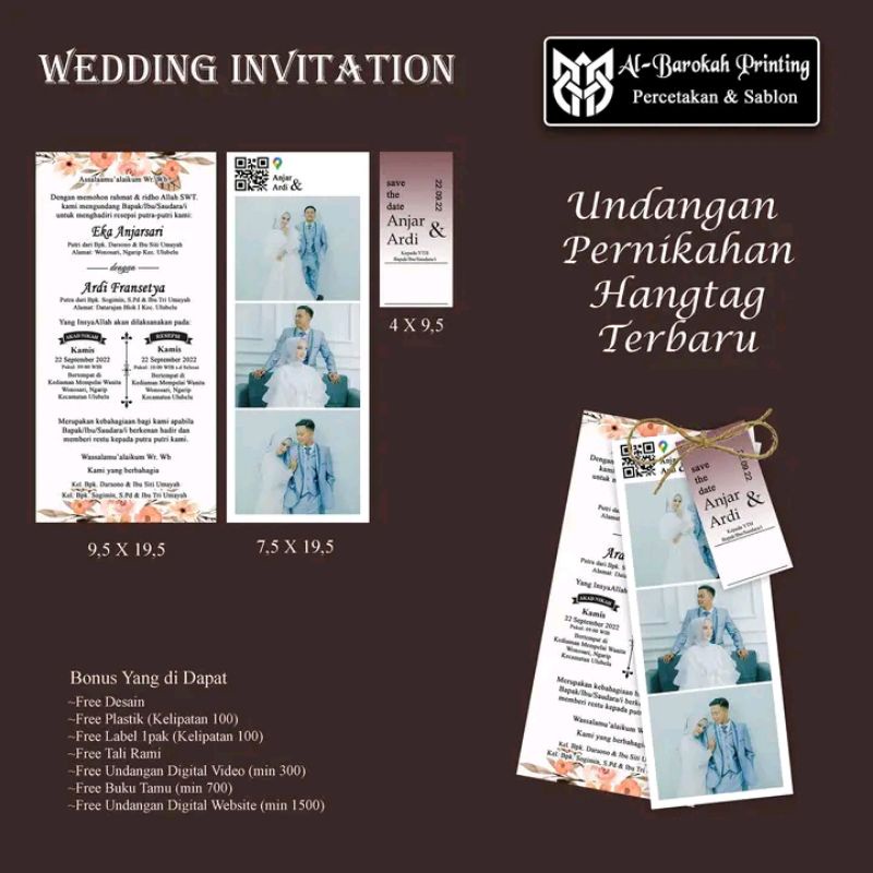 PROMO Undangan pernikahan 2022 terbaru mewah elegan free undangan digital