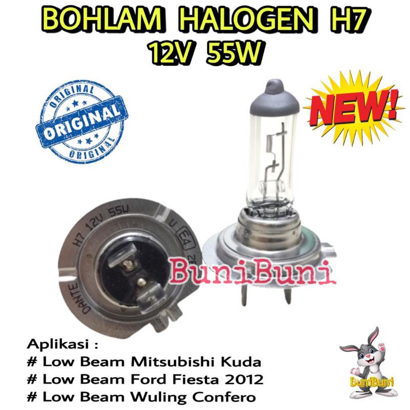 Bohlam Lampu Halogen H7 12V 55W Untuk Lampu Utama Mobil Kuda / Confero S / Fiesta / Captiva