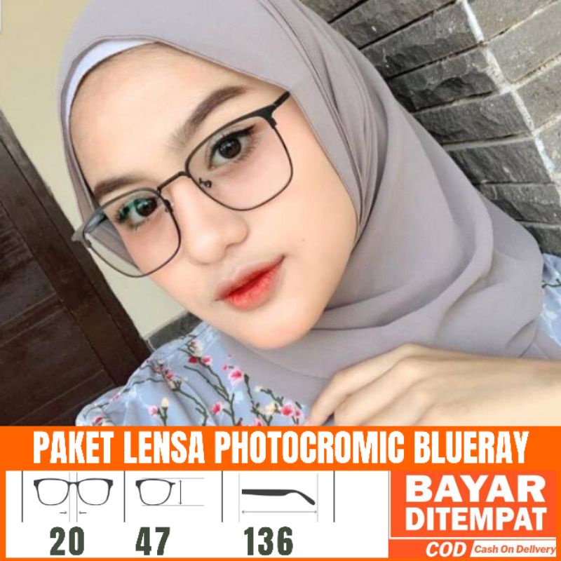 Frame Kacamata 1157 , Gratis Lensa Photochromik, Kacamata Antiradiasi,Kacamata Baca, Kacamata Korea